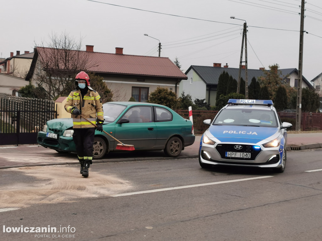 Kolizja na ul. Łęczyckiej