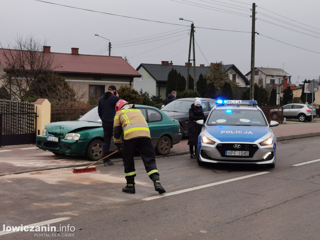 Kolizja na ul. Łęczyckiej