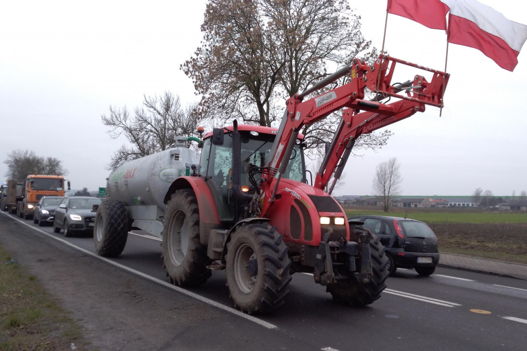Protest rolników w Strykowie!