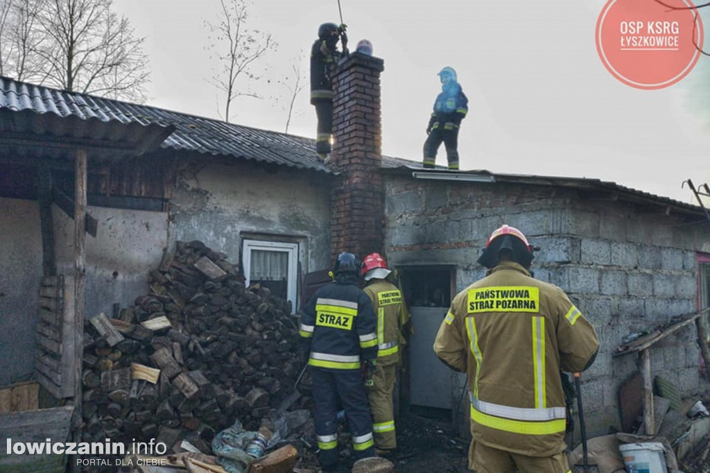 Pożar sadzy w Polesiu