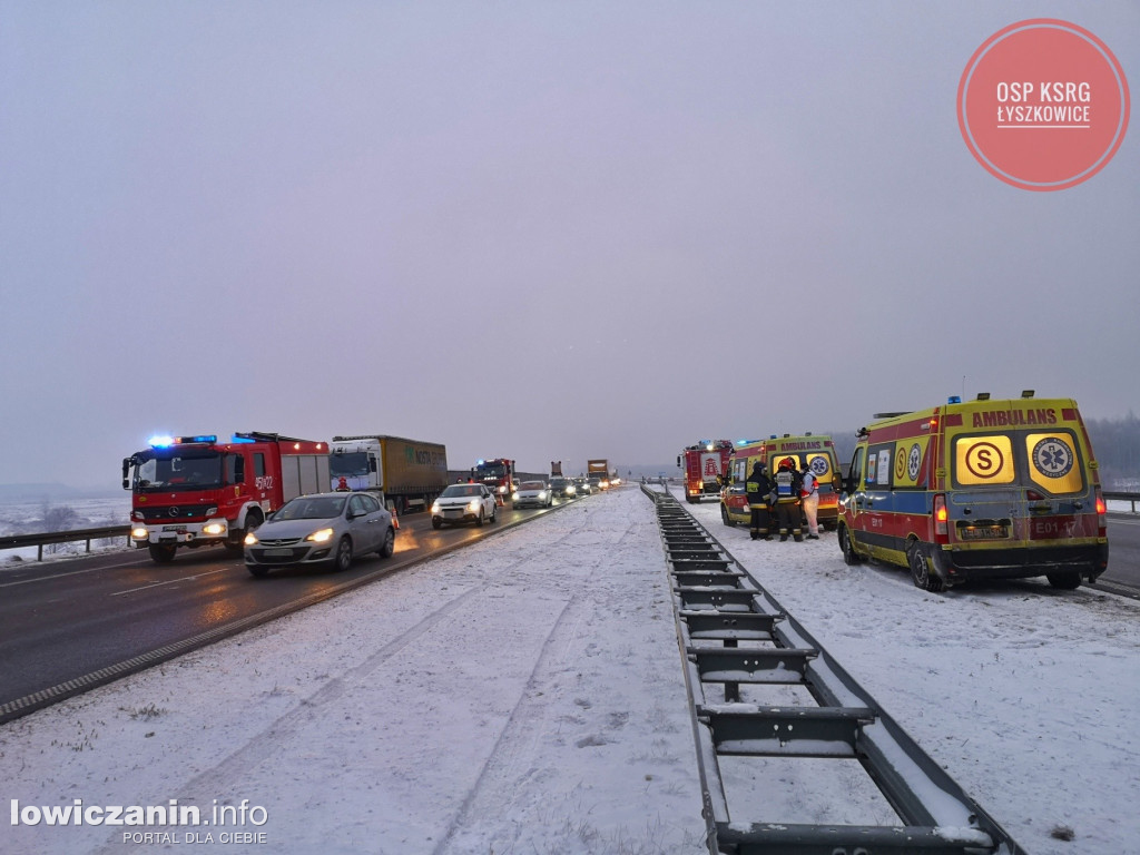 Wypadek na autostradzie A2