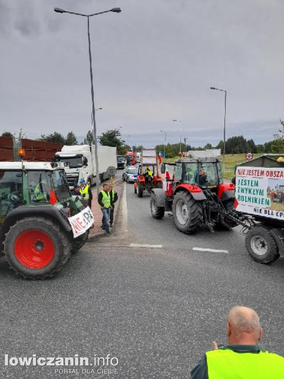 Protest rolników AgroUnii koło Sochaczewa