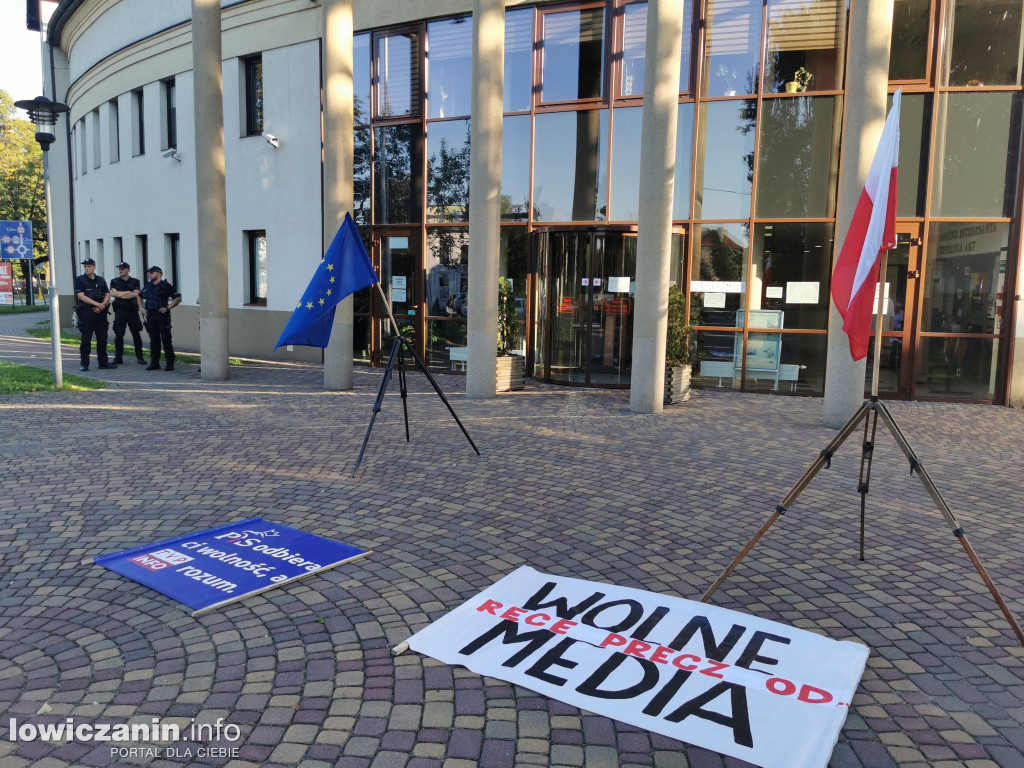 Protest w obronie wolnych mediów