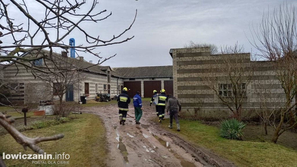 Zniszczenia w gminie Chąśno po nawałnicy z 17.02