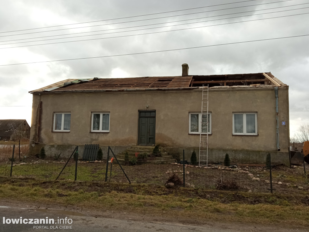 Skutki nawałnicy w gminie Kiernozia i w Goleńsku