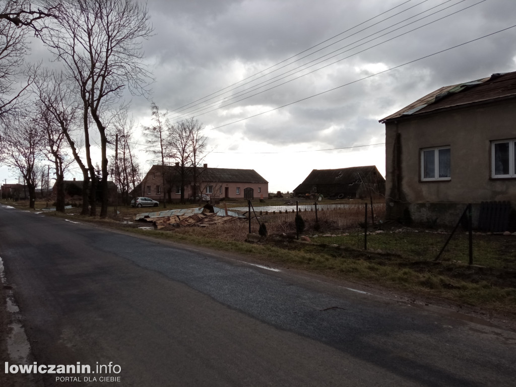 Skutki nawałnicy w gminie Kiernozia i w Goleńsku