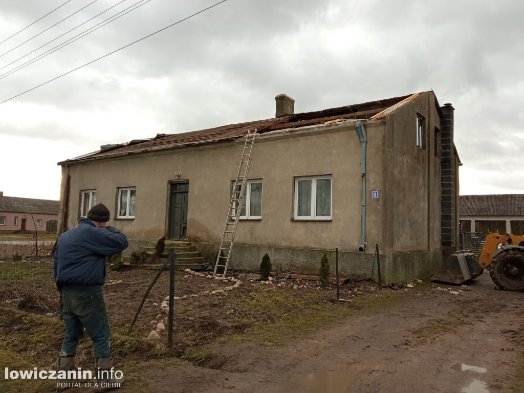 Skutki nawałnicy w gminie Kiernozia i w Goleńsku