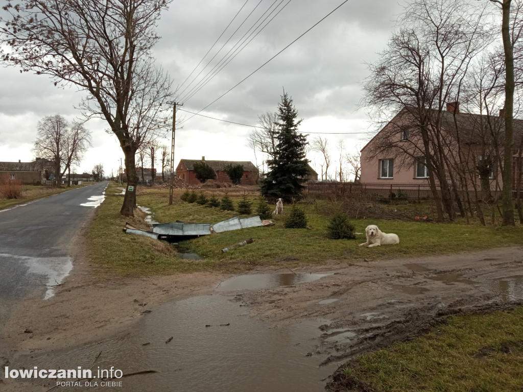 Skutki nawałnicy w gminie Kiernozia i w Goleńsku