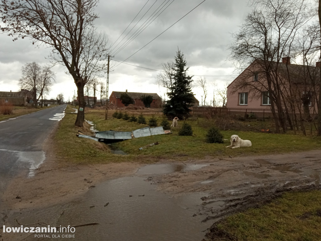 Skutki nawałnicy w gminie Kiernozia i w Goleńsku