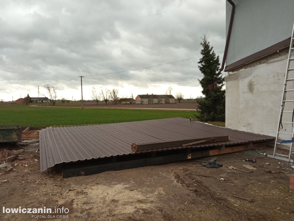 Skutki nawałnicy w gminie Kiernozia i w Goleńsku