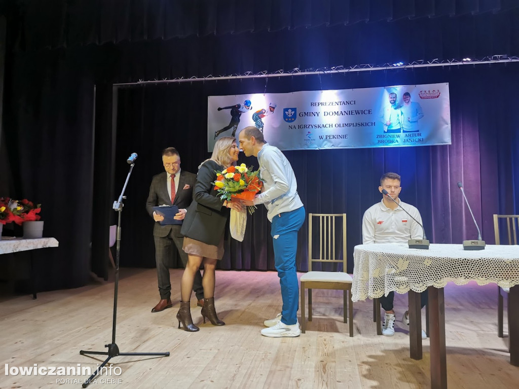 Powitanie Zbigniewa Bródki i Artura Janickiego