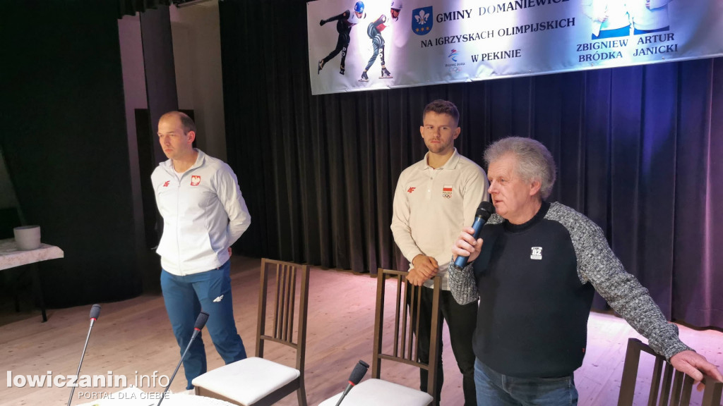 Powitanie Zbigniewa Bródki i Artura Janickiego