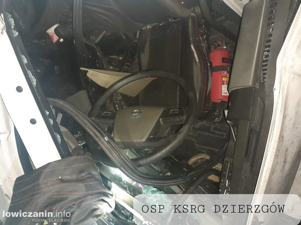 Rozsypany ładunek na autostradzie A2