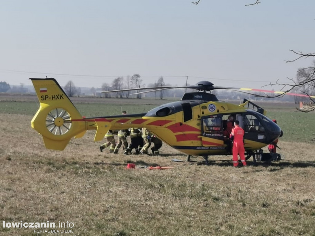 Zderzenie dwóch ciężarówek w Rząśnie