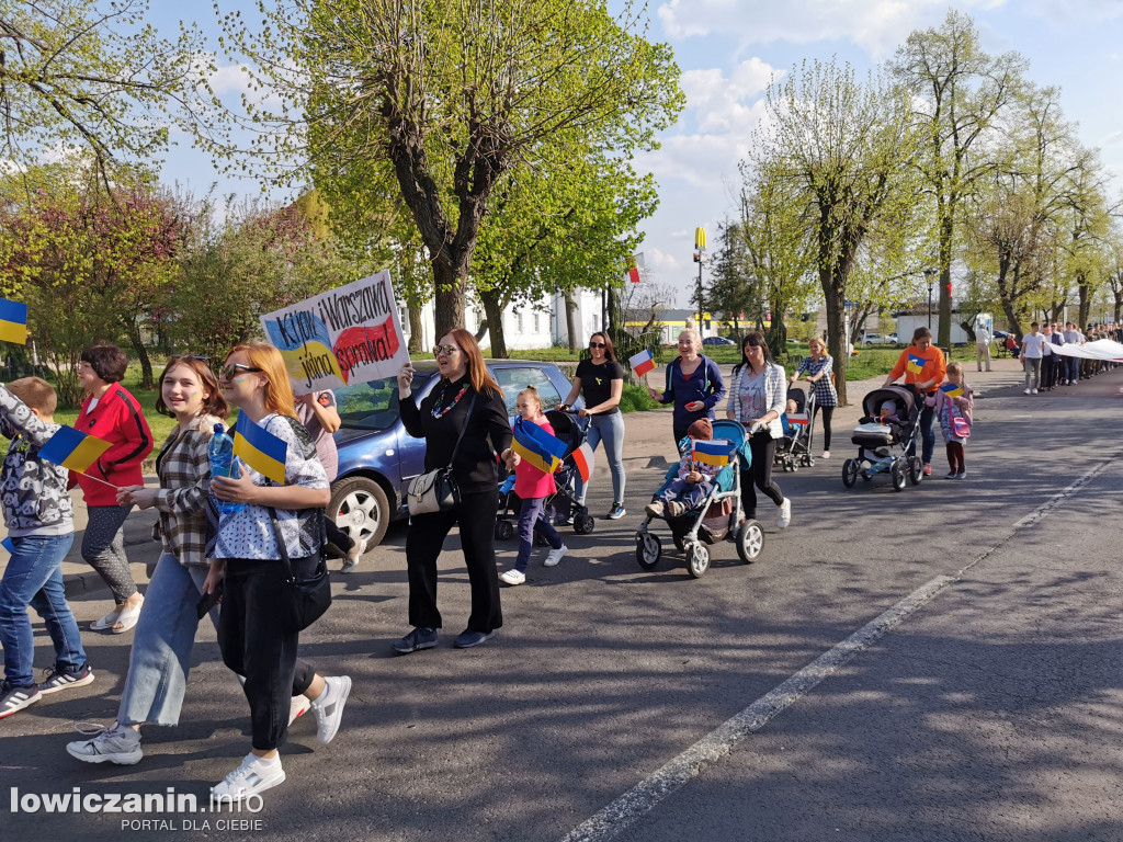 Nie zabrakło rąk do niesienia biało-czerwonej