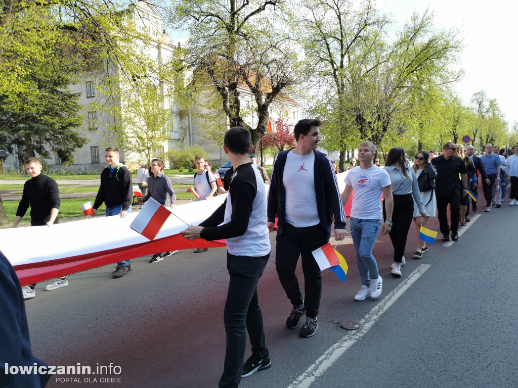 Nie zabrakło rąk do niesienia biało-czerwonej