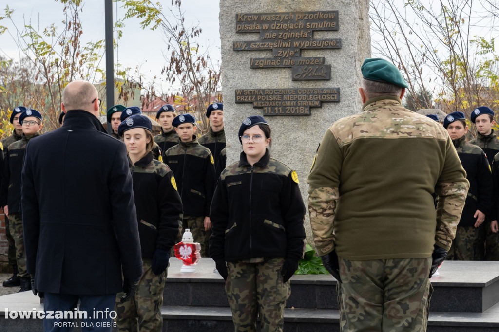 Uroczystość 104. rocznicy odzyskania przez Polskę Niepodległości w Strykowie