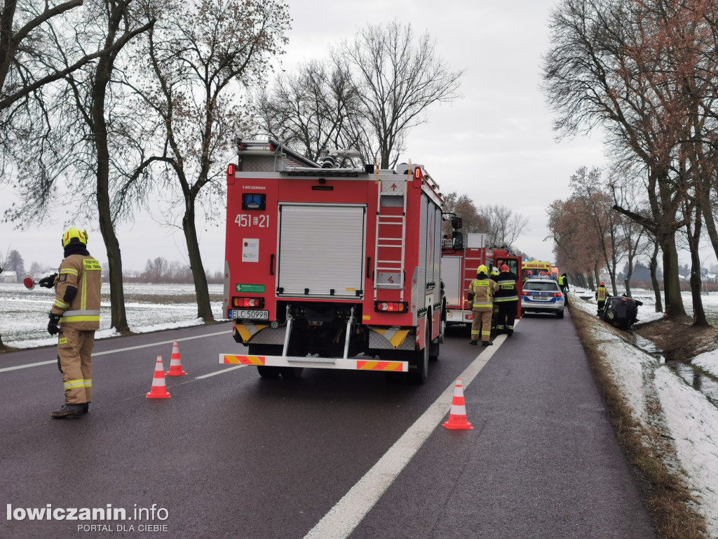 Wypadek na DK 14 w Stroniewicach