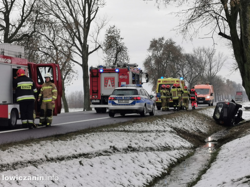 Wypadek na DK 14 w Stroniewicach