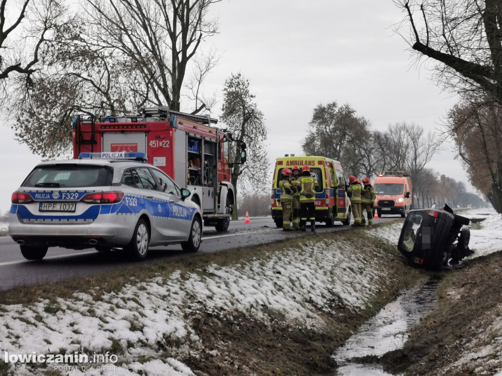 Wypadek na DK 14 w Stroniewicach