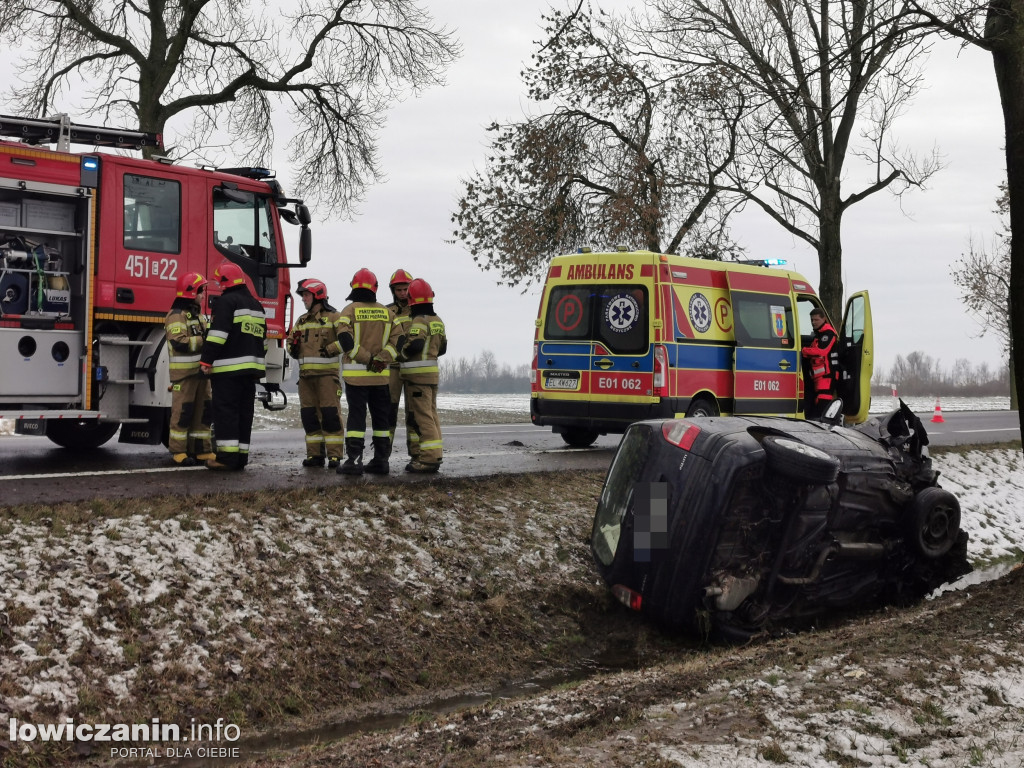 Wypadek na DK 14 w Stroniewicach