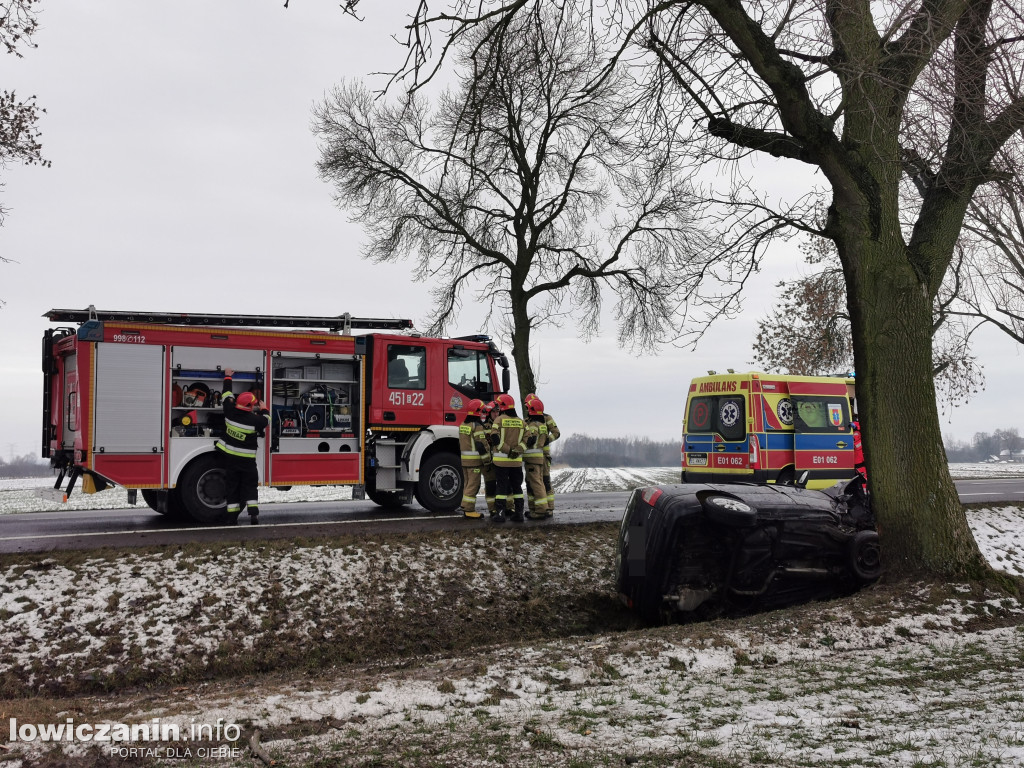 Wypadek na DK 14 w Stroniewicach