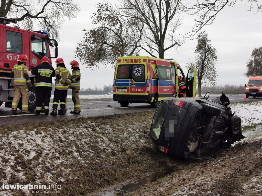 Wypadek na DK 14 w Stroniewicach