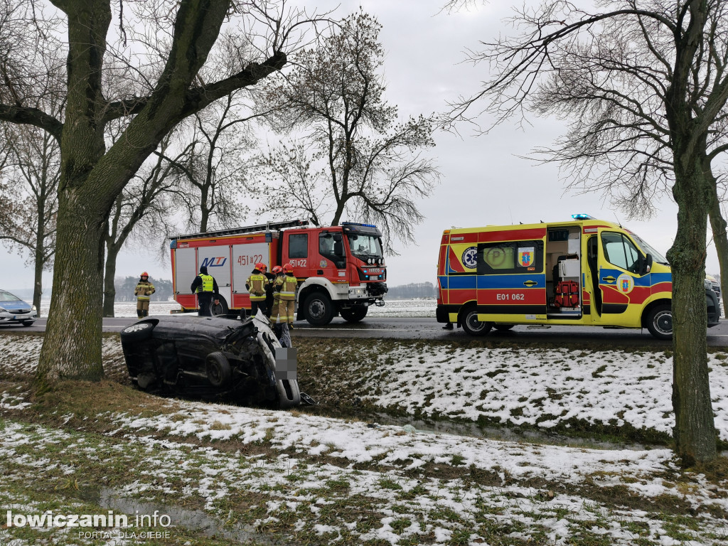 Wypadek na DK 14 w Stroniewicach