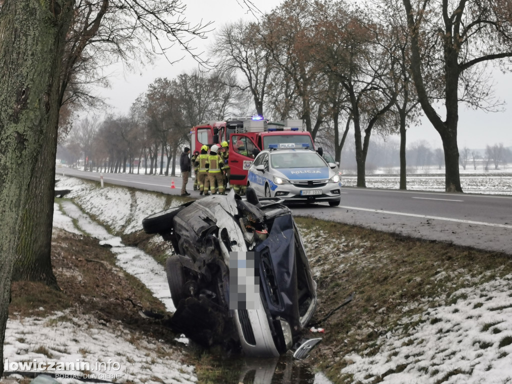 Wypadek na DK 14 w Stroniewicach