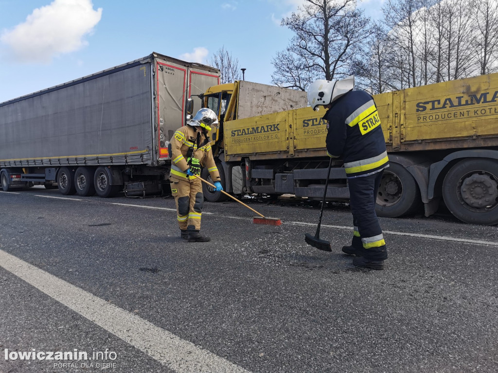 Wypadek na DK14 na wysokości Jamna.