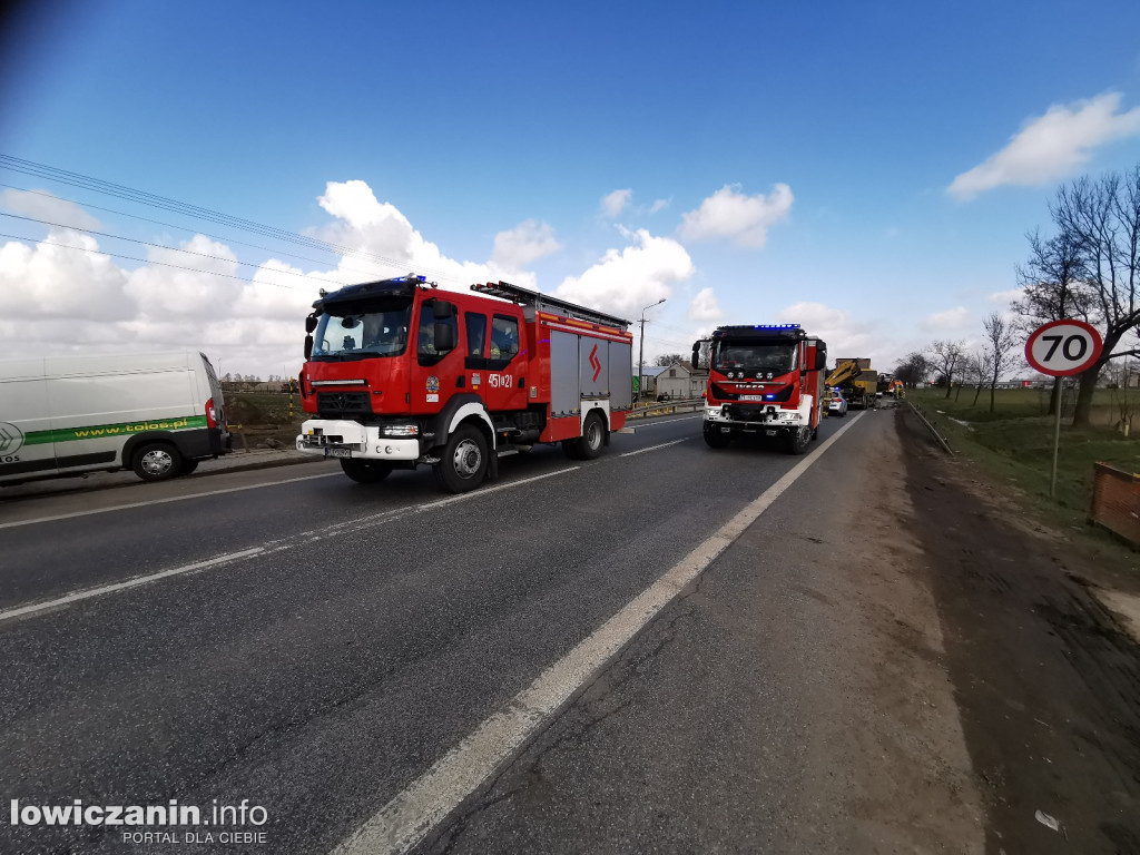 Wypadek na DK14 na wysokości Jamna.