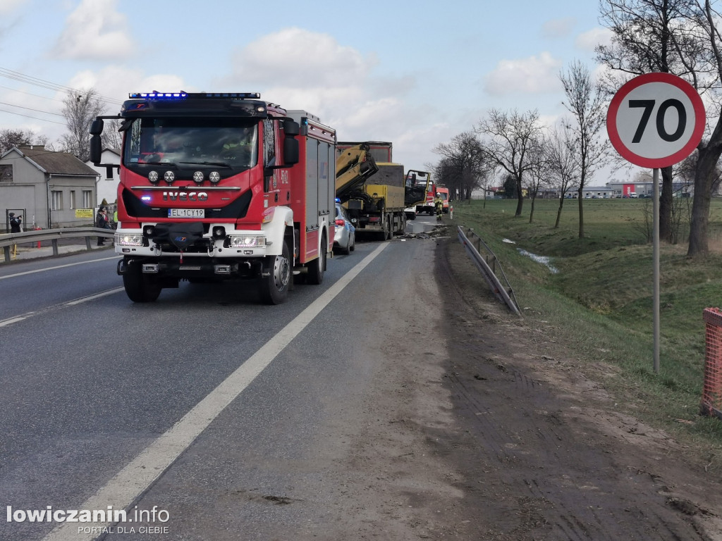 Wypadek na DK14 na wysokości Jamna.
