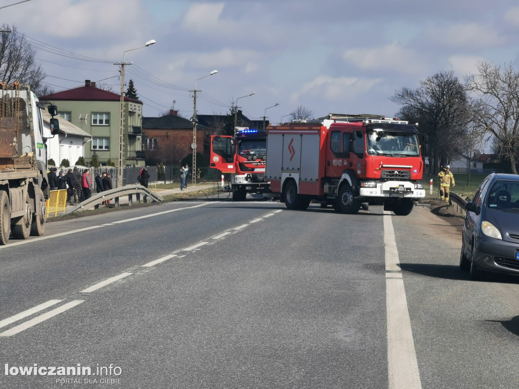 Wypadek na DK14 na wysokości Jamna.