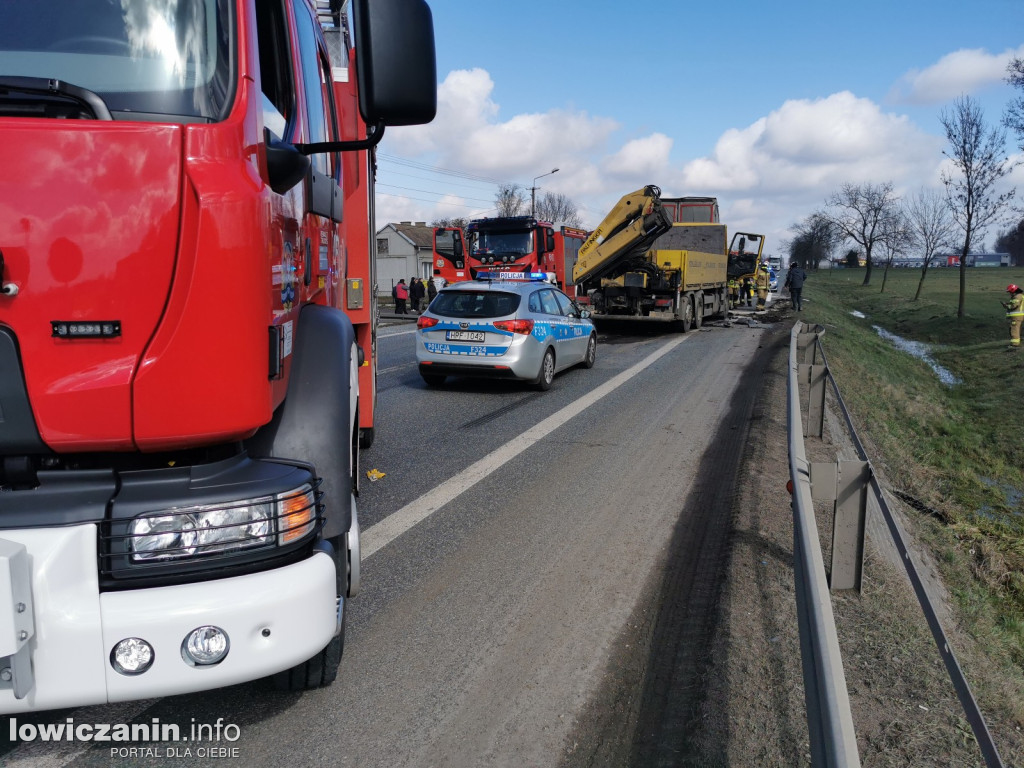 Wypadek na DK14 na wysokości Jamna.