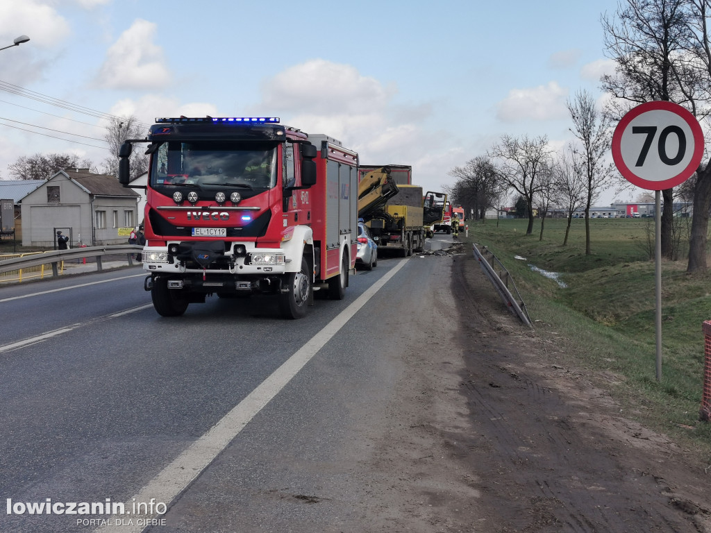 Wypadek na DK14 na wysokości Jamna.