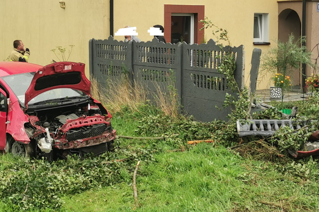 PARMA. Samochód zjechał z drogi i uderzył w ogrodzenie