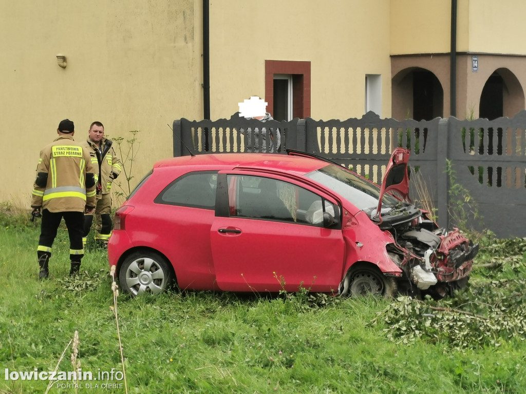 PARMA. Samochód zjechał z drogi i uderzył w ogrodzenie