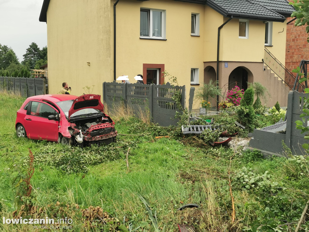 PARMA. Samochód zjechał z drogi i uderzył w ogrodzenie