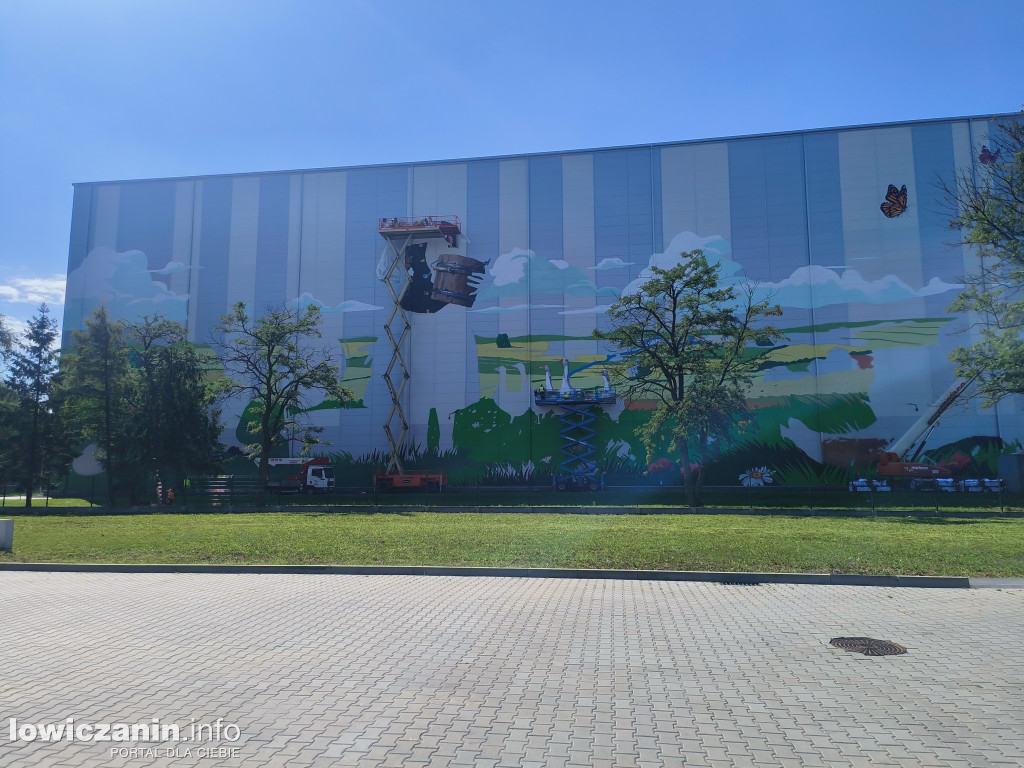 Mural na budynku Agrosu w Łowiczu