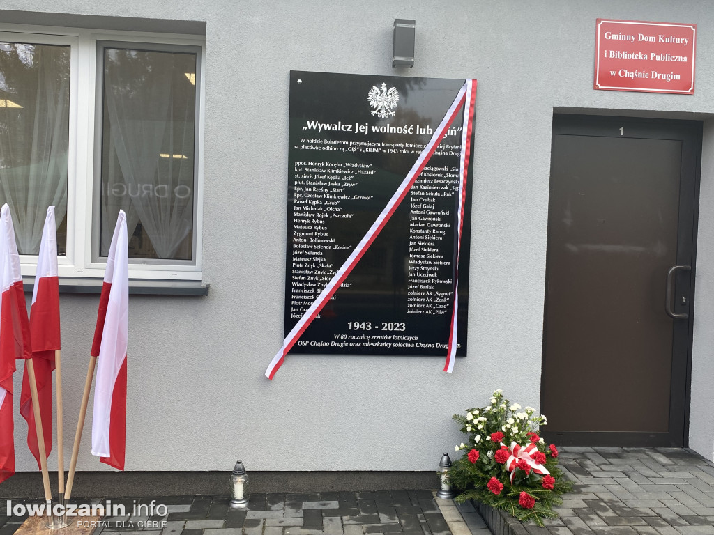 W Chąśnie Drugim odsłonięto pamiątkową tablicę
