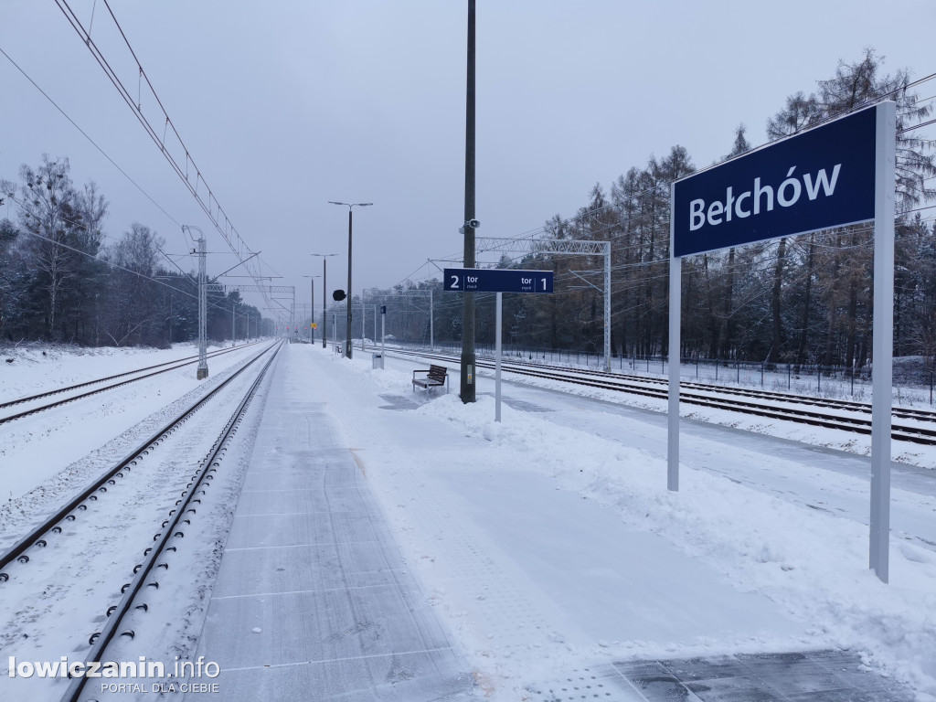 Stacja kolejowa w Bełchowie po przebudowie