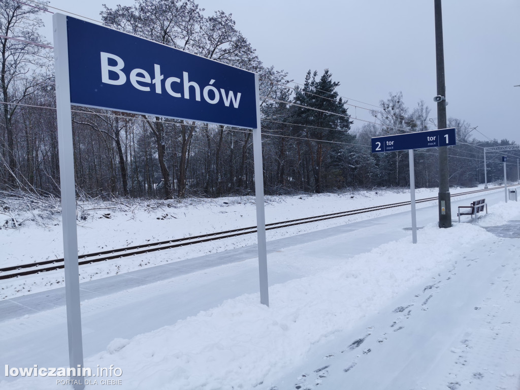 Stacja kolejowa w Bełchowie po przebudowie