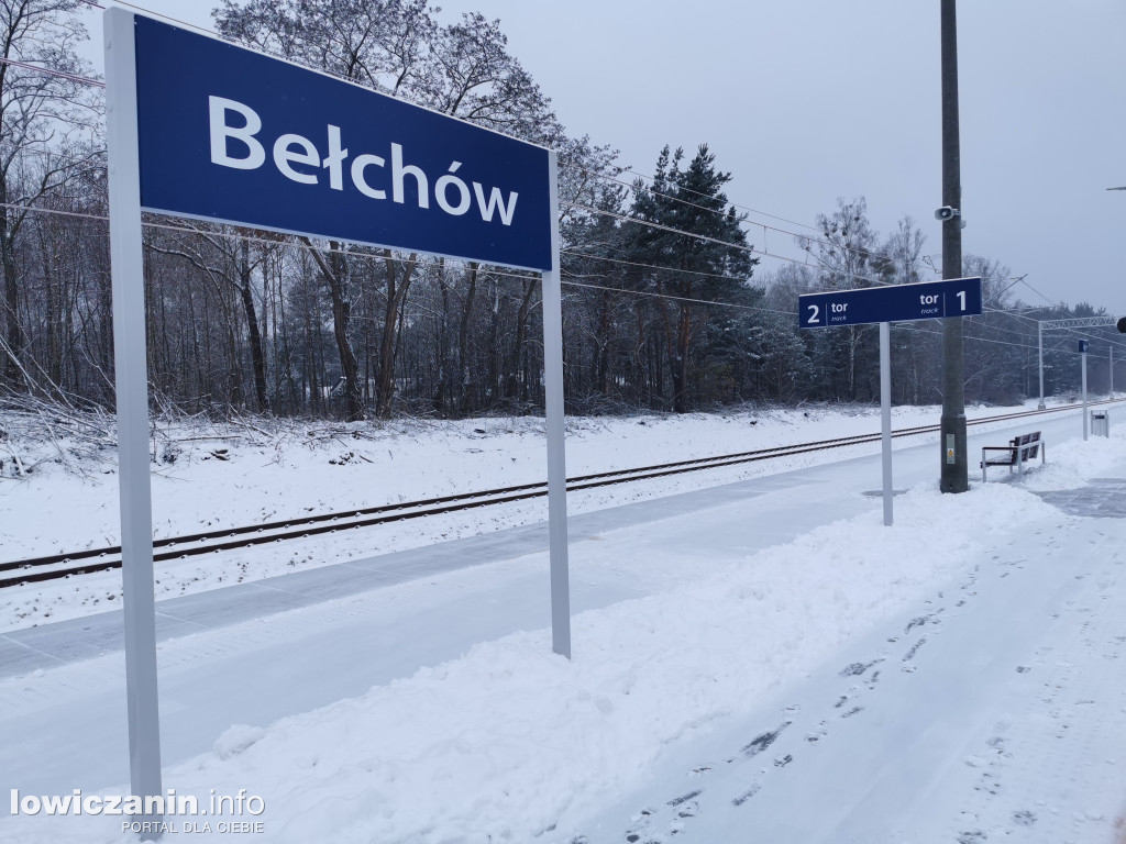 Stacja kolejowa w Bełchowie po przebudowie