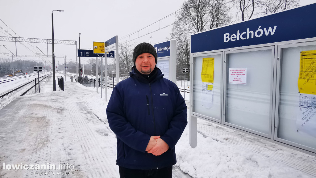 Stacja kolejowa w Bełchowie po przebudowie