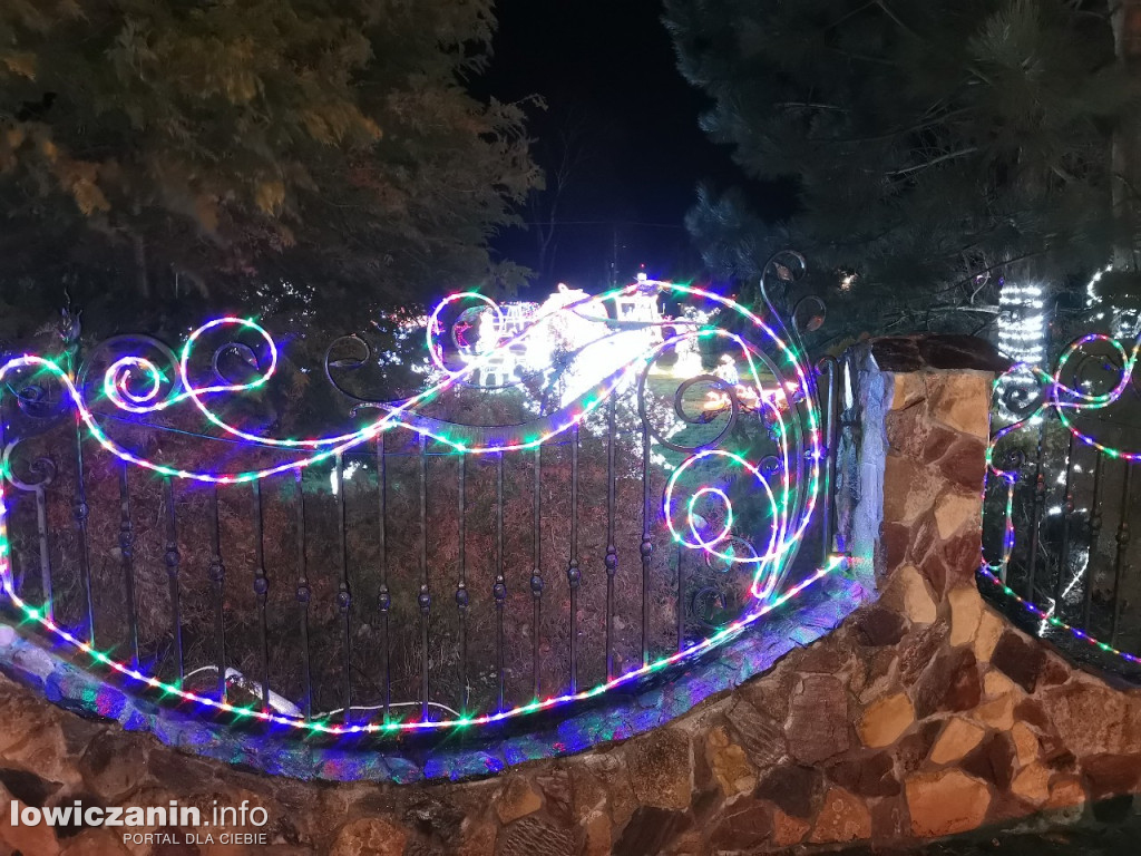 Iluminacje w ogrodzie Państwa Tadeusiaków w Łowiczu