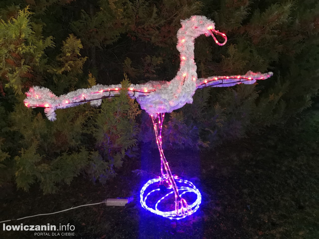 Iluminacje w ogrodzie Państwa Tadeusiaków w Łowiczu