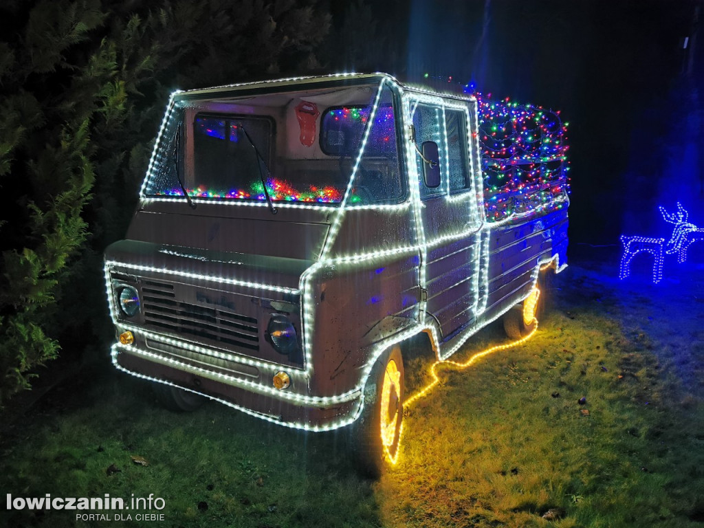 Iluminacje w ogrodzie Państwa Tadeusiaków w Łowiczu