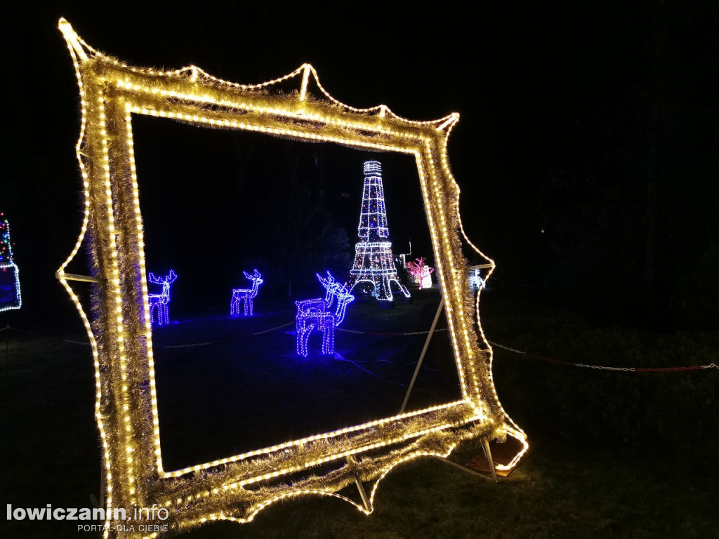 Iluminacje w ogrodzie Państwa Tadeusiaków w Łowiczu