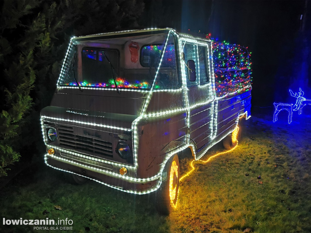 Iluminacje w ogrodzie Państwa Tadeusiaków w Łowiczu