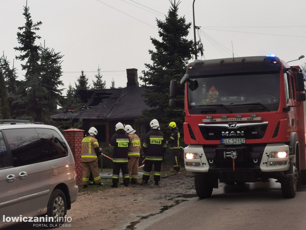 Pożar budynku w Strzelcewie